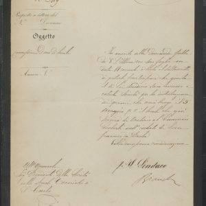 Carteggio con la Città di Torino