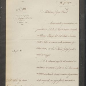 Carteggio con la Casa Reale