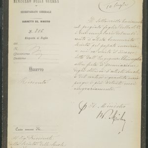 Carteggio con Ministeri vari
